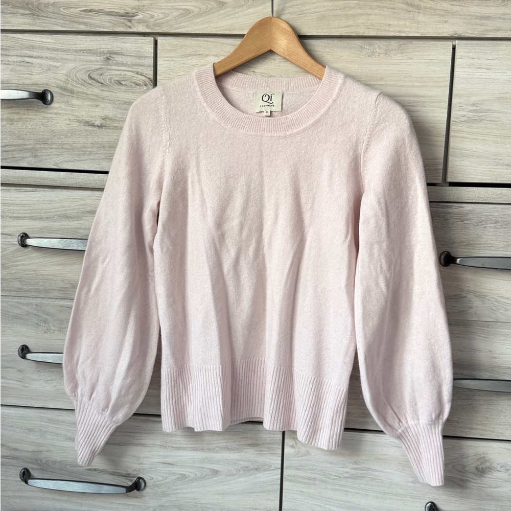 Qi Soft Pink Cashmere Sweater size S